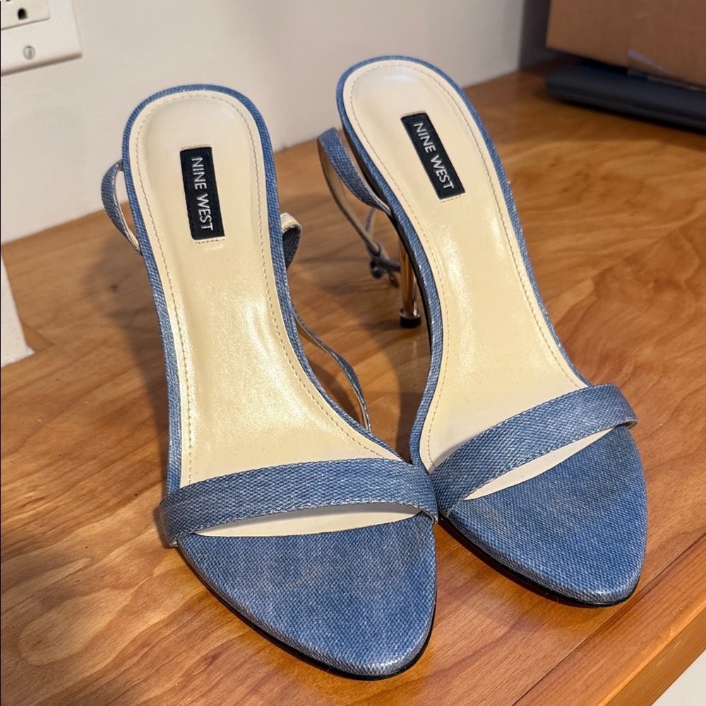 Nine West Denim Blue Heels